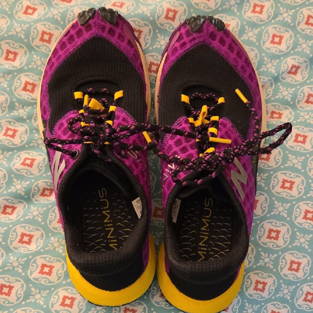 New Balance Minimus Black and Purple Athletic Shoes